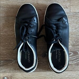 Cole Haan Woman leather Black and White Sneakers
